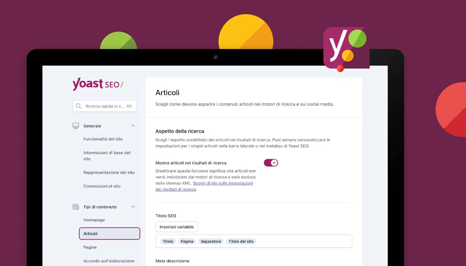 Tipi di contenuto - Yoast SEO 