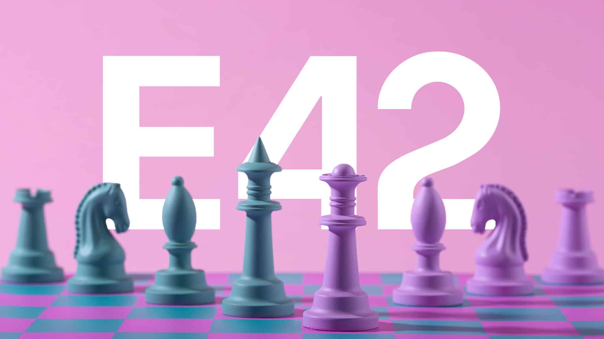 Pedine di scacchi blu e rosa su scacchiera, simbolo di strategia e intelligenza, con sfondo rosa e t.