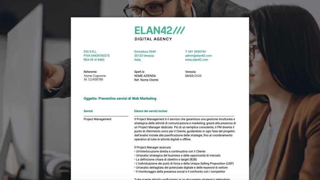 Preventivo sito web: guida completa alle voci di costo e al metodo ELAN42.