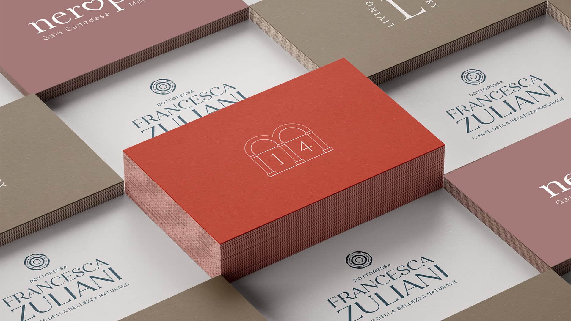 Esempi di brand identity distintiva di ELAN42 in 5 step.