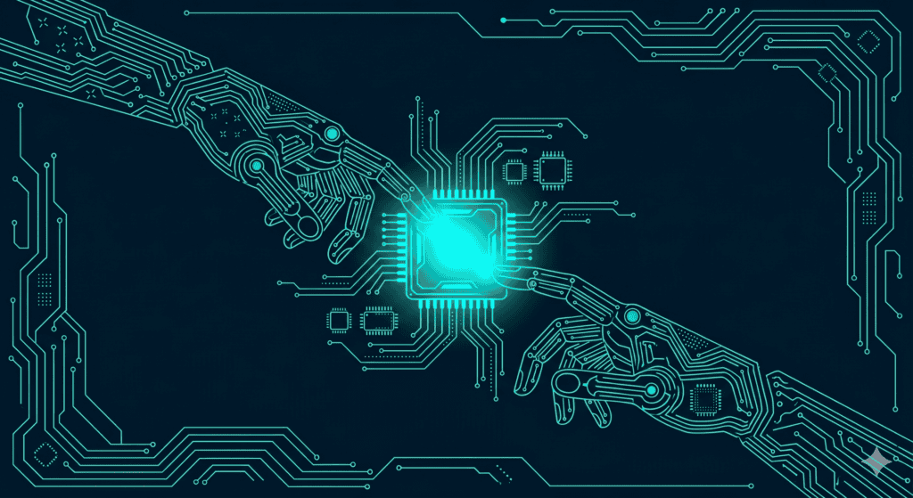 La creazione di Adamo in chiave minimal cyber