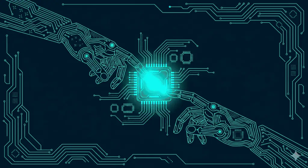 La creazione di Adamo in chiave minimal cyber