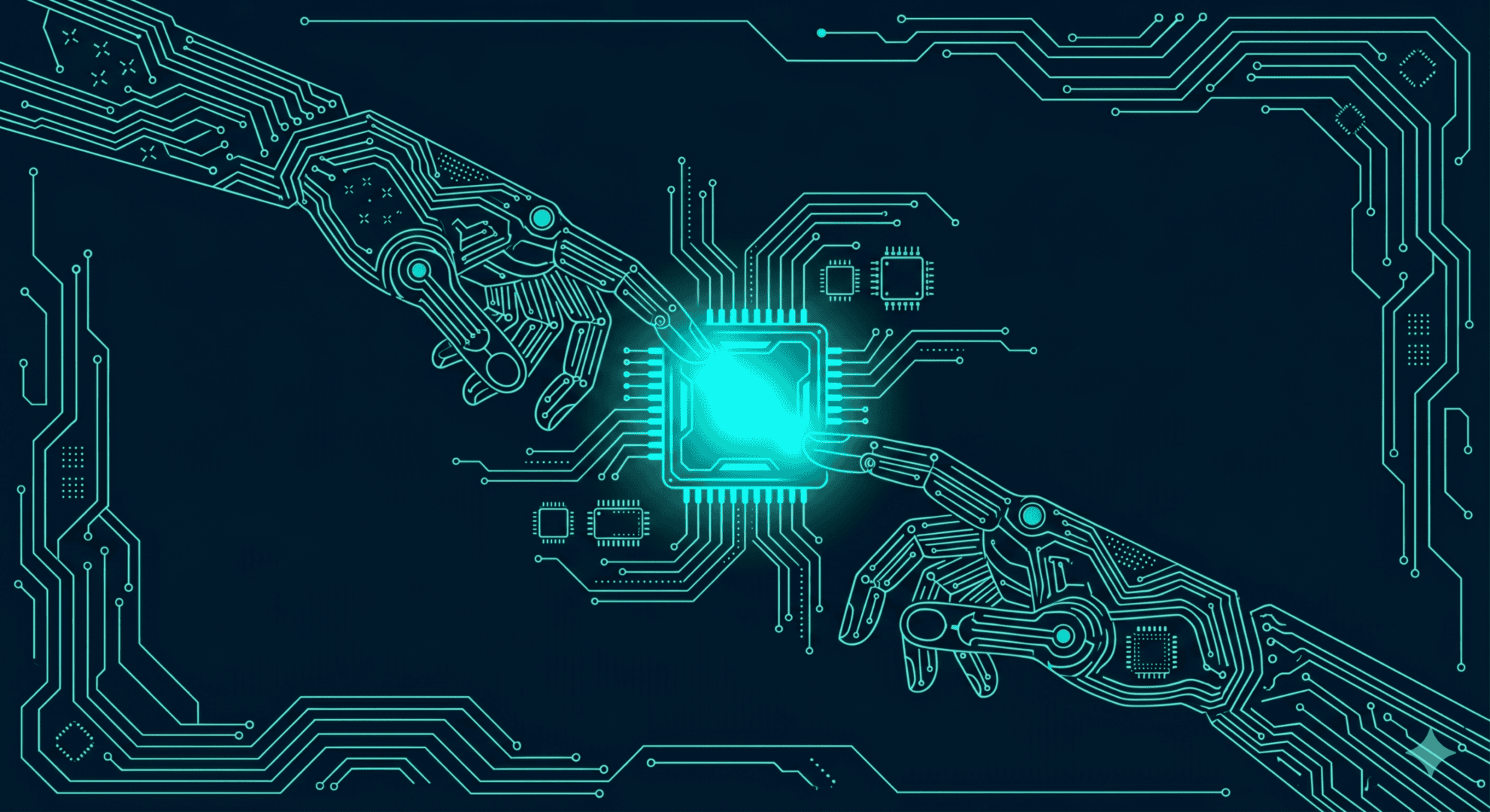 La creazione di Adamo in chiave minimal cyber