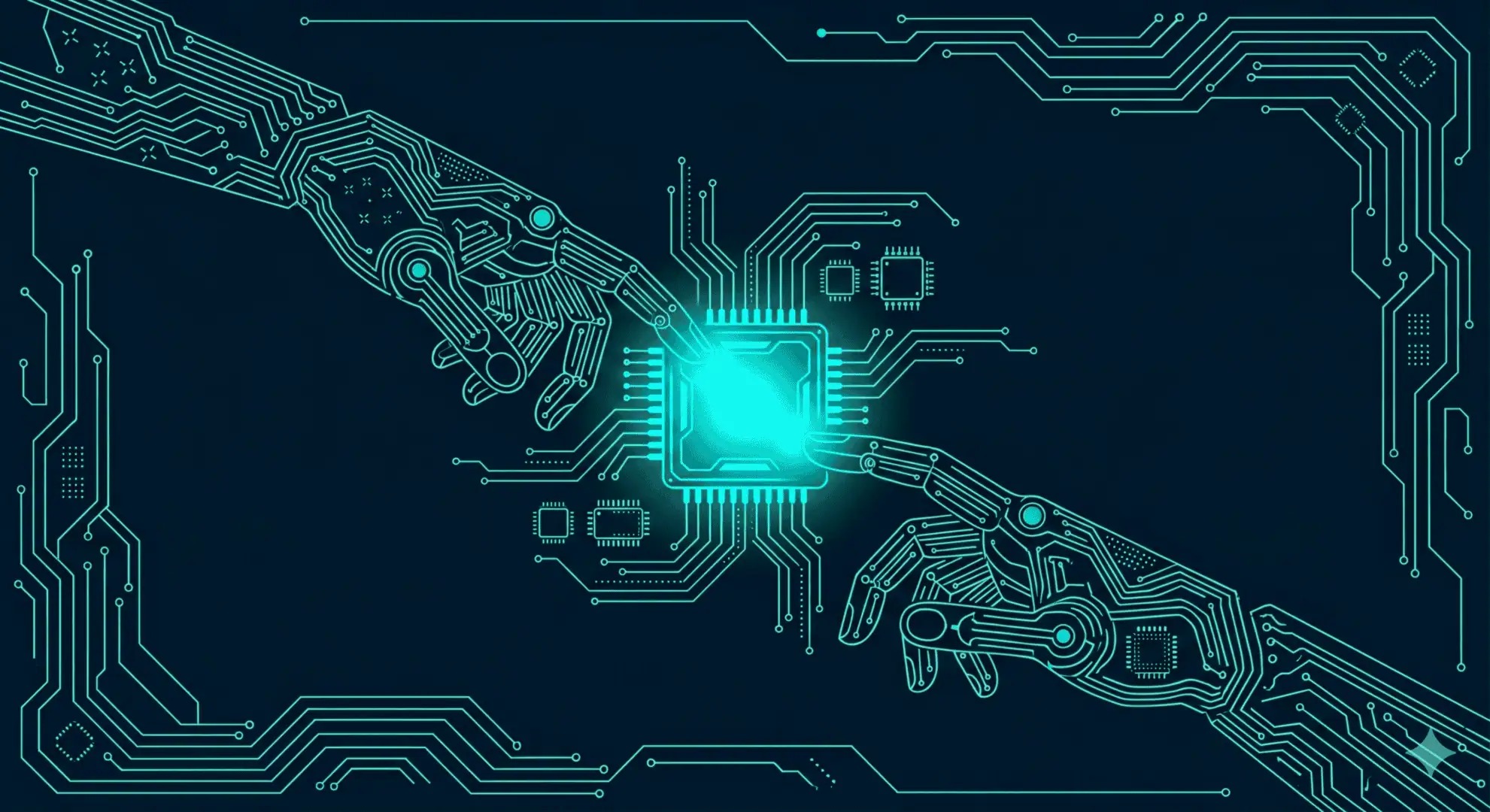 La creazione di Adamo in chiave minimal cyber