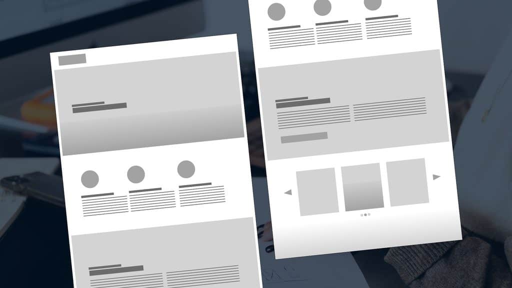 Mockup di pagine web responsive per dispositivi diversi.